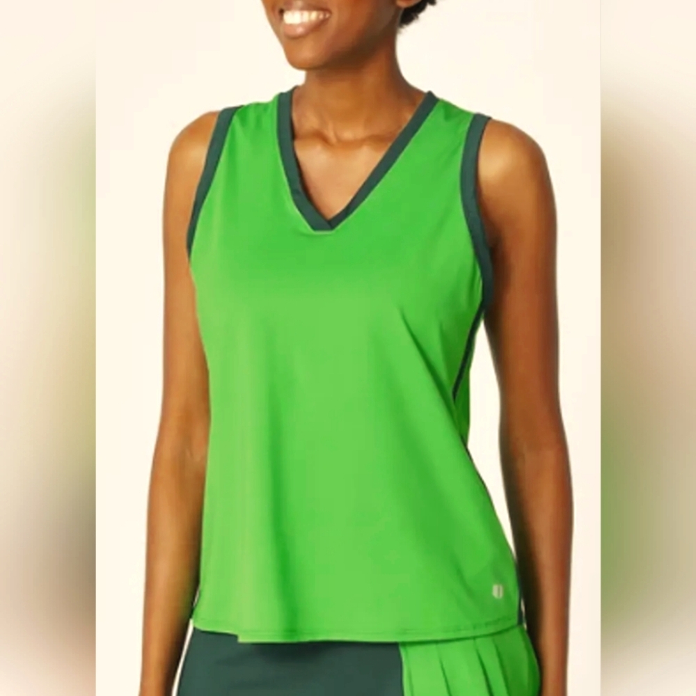 Eleven By Venus Williams Walk The Line Tank Island Green NWT Size Small